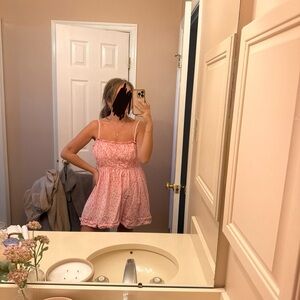 Free People Pink Gabby mini dress